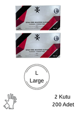 Siyah Vinil Eldiven L Beden 2 Adet