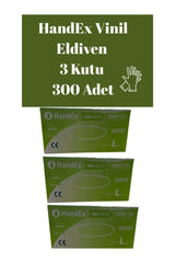 Vinil Muayene Eldiveni L Beden 3 Adet