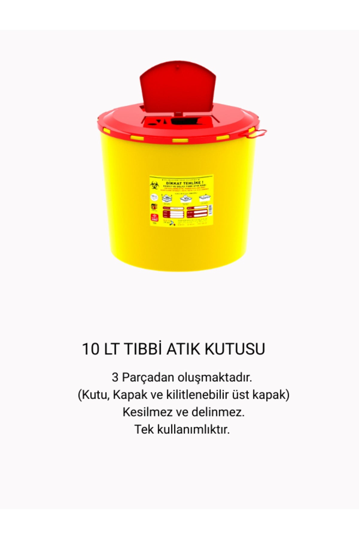 10 Lt Tıbbi Atık Kutusu 3'lü