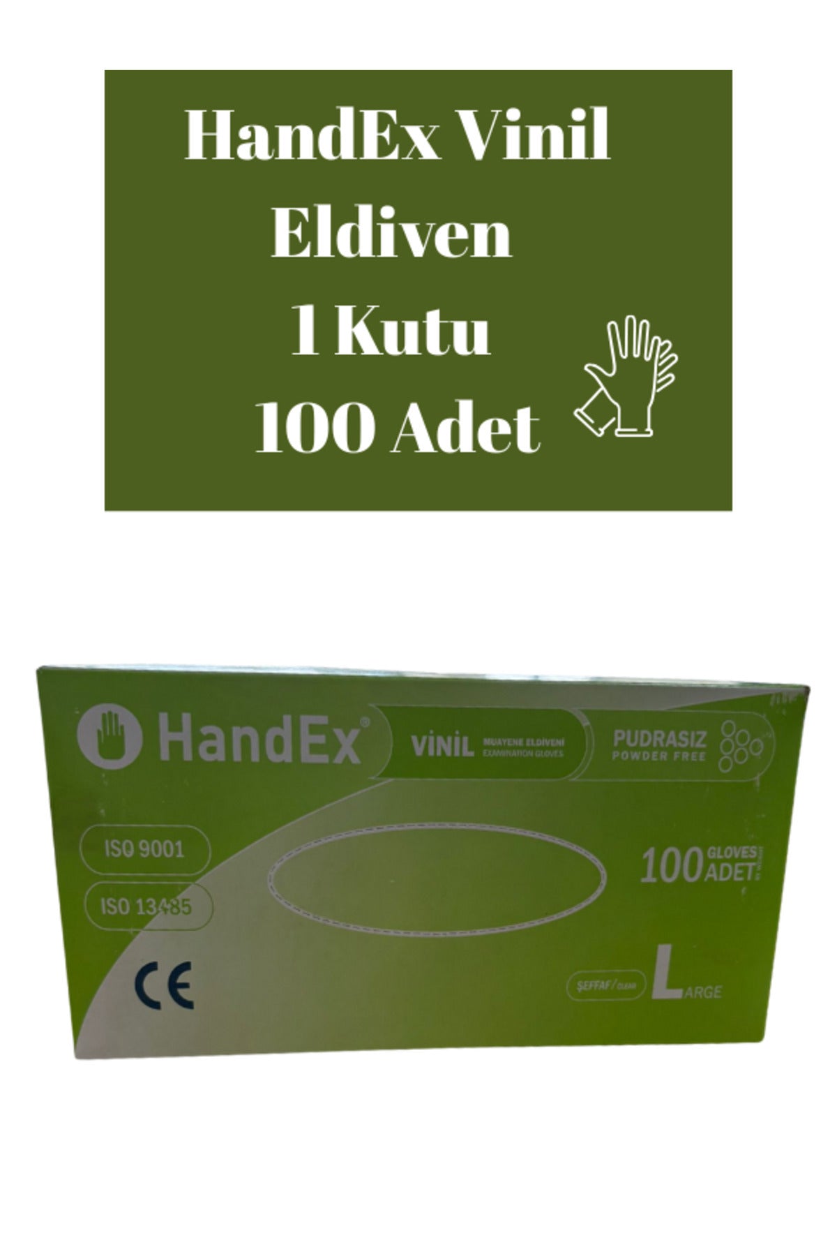 Vinil Muayene Eldiveni L Beden